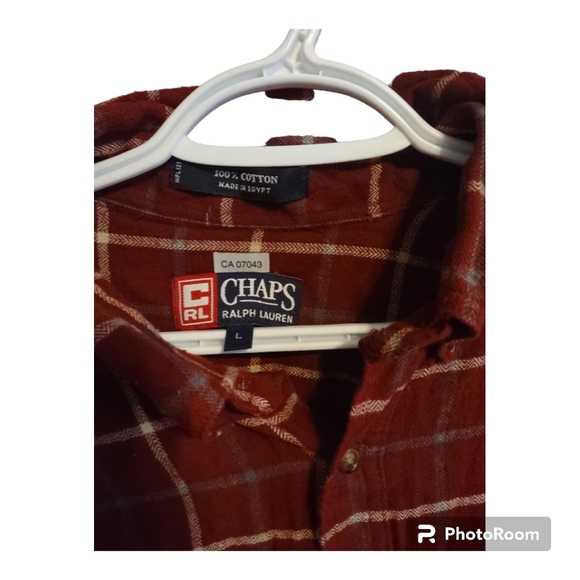 Chaps Ralph Lauren men's button down size L red - Picture 3 of 3